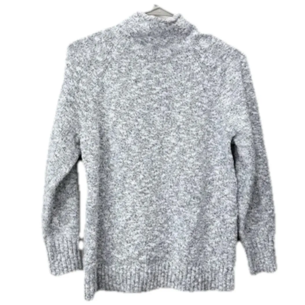 LL Bean Gray Cotton Ragg Funnelneck Pullover Sweater MEDIUM PETITE Size undefined - Image 6