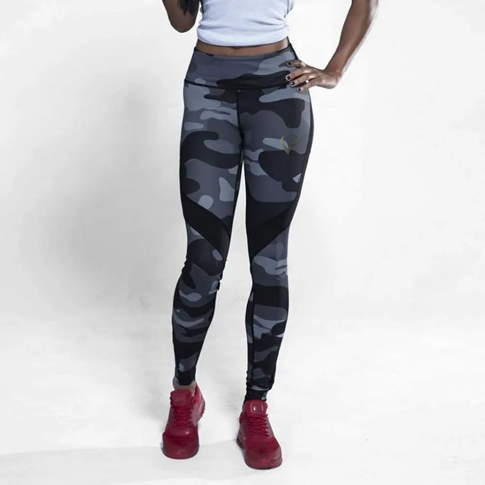 Violate the Dress Code Urban Camo Leggings in Dark Gray/Black Size Small Gray - Image 2