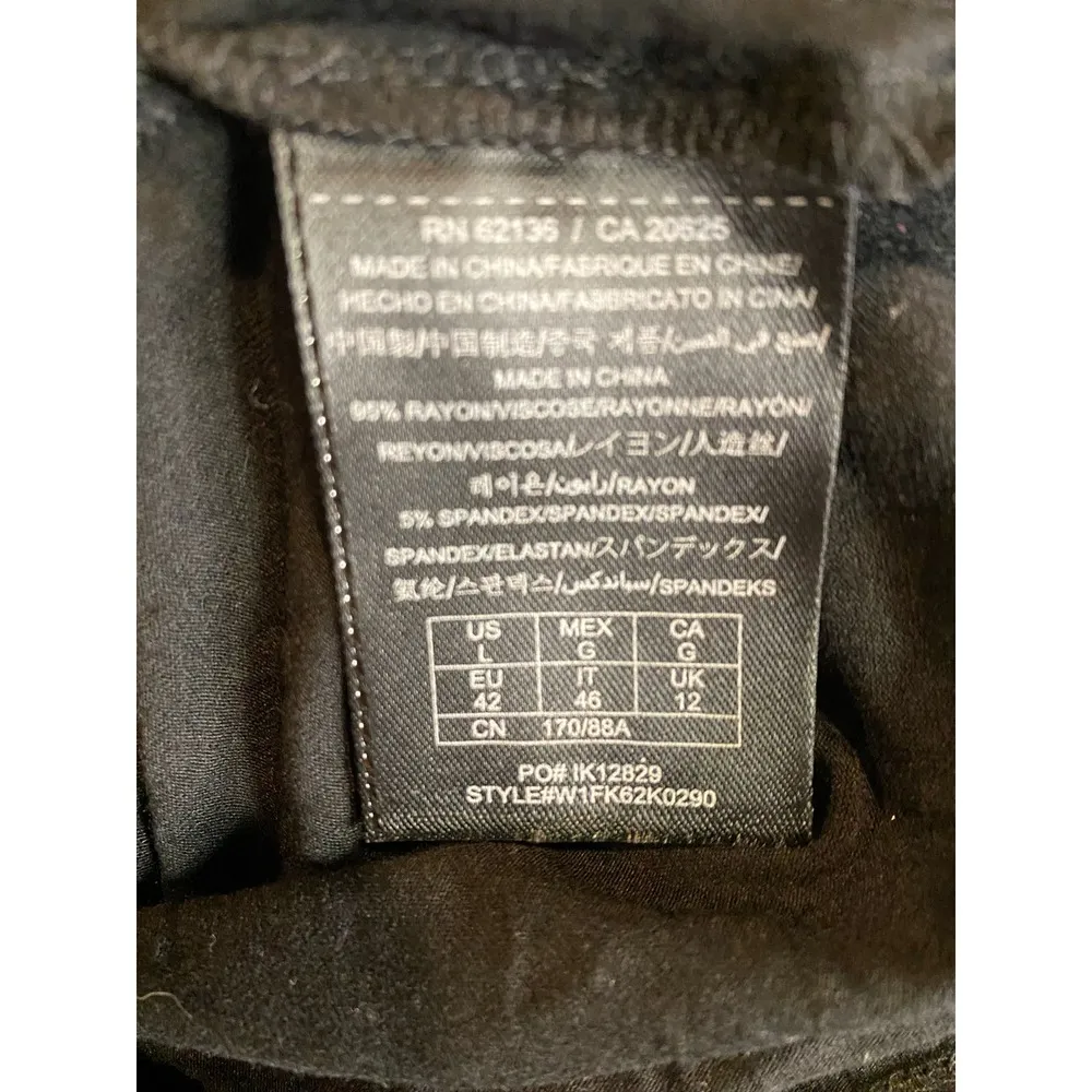 NWT Guess Mini Dress LARGE Black Lace Mixed Media Ruched Floral Sleeveless Party - Image 7