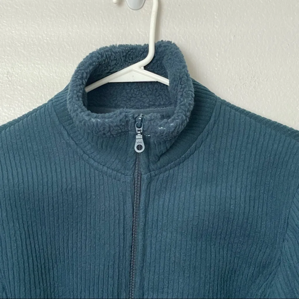 Cabela’s Shearling Fleece Coat/Jacket Blue Teal Size Large - Image 3