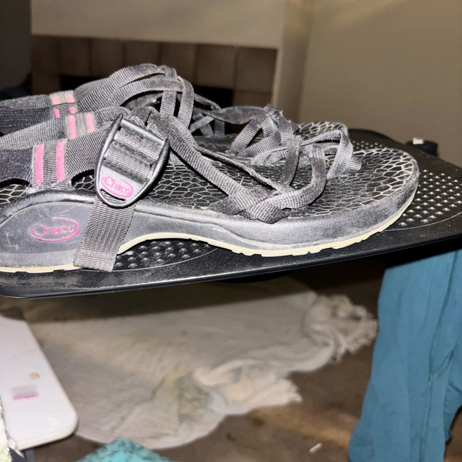 Chaco Sport Sandals Women Size US 8 Black Textile Ankle Strap Comfort Walking - Image 3