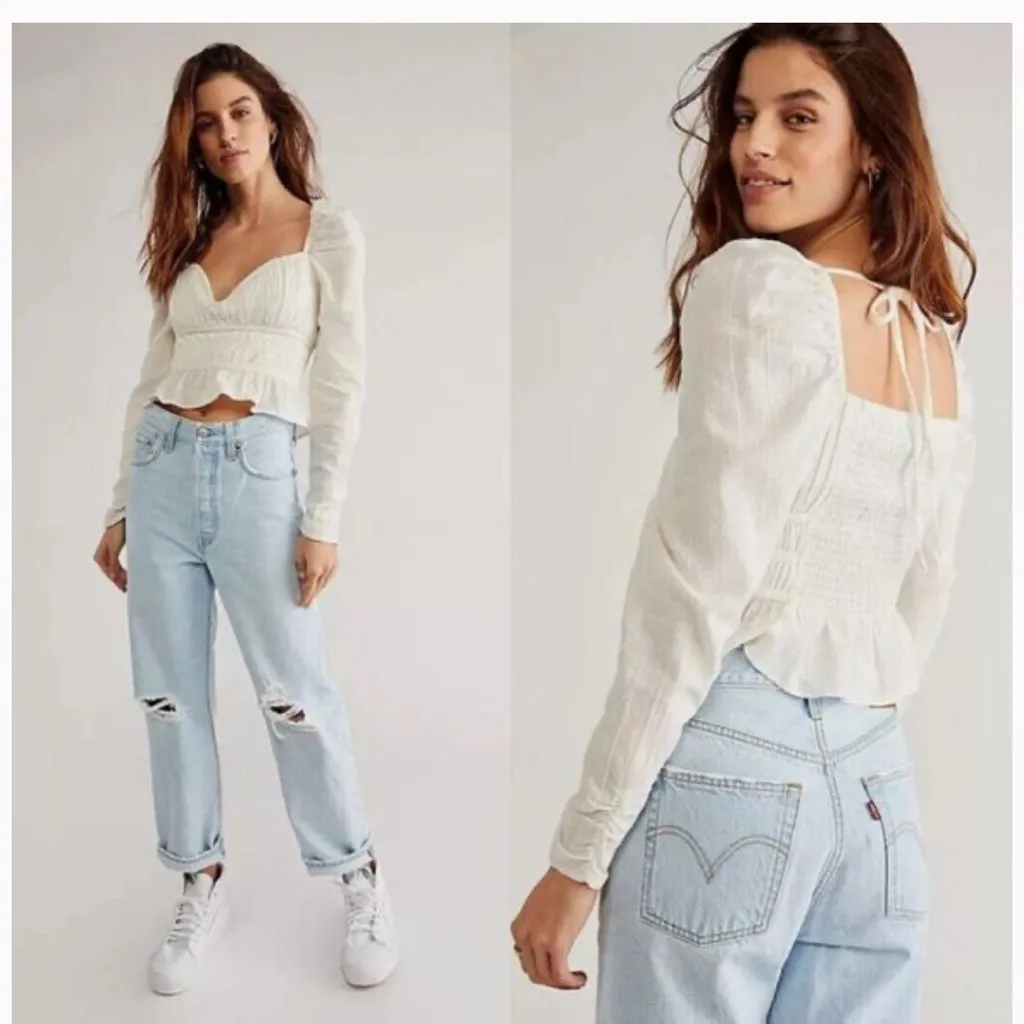 Free people Chloe Sweetheart Top - White - Image 2