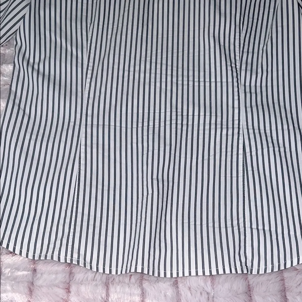 Covington Women’s Striped‎ Blouse Black and White Classic Design Size MP - Image 10