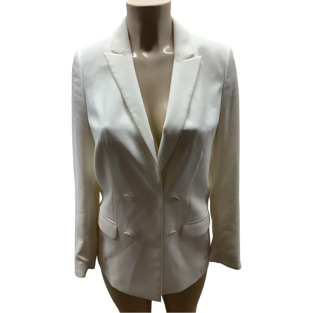 Express Size Small Cream Double Busted Blazer Jacket. Preloved - Image 3