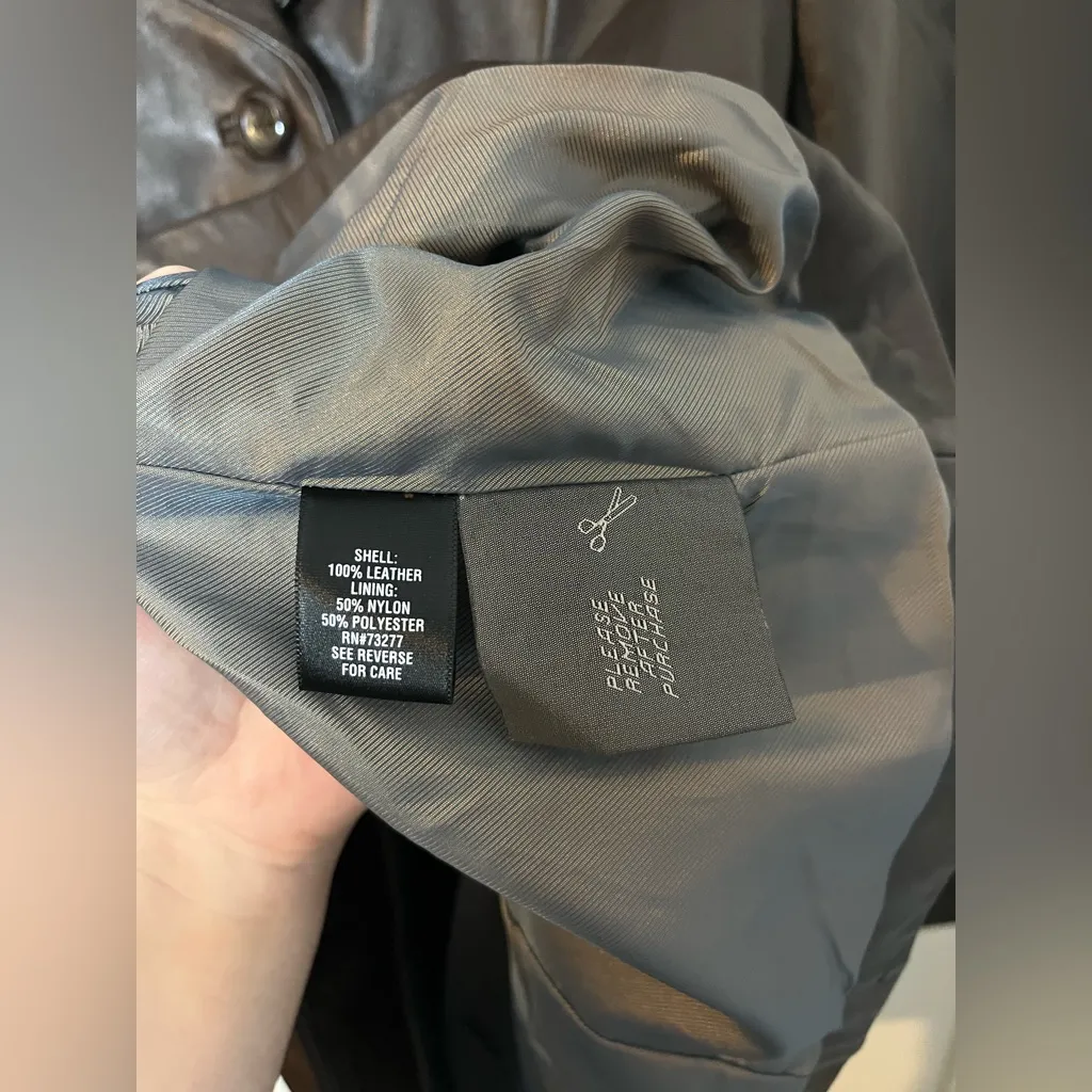 Croft & Barrow 100% Lambskin Leather Button Collared Lined Pockets Jacket Sz L - Image 14