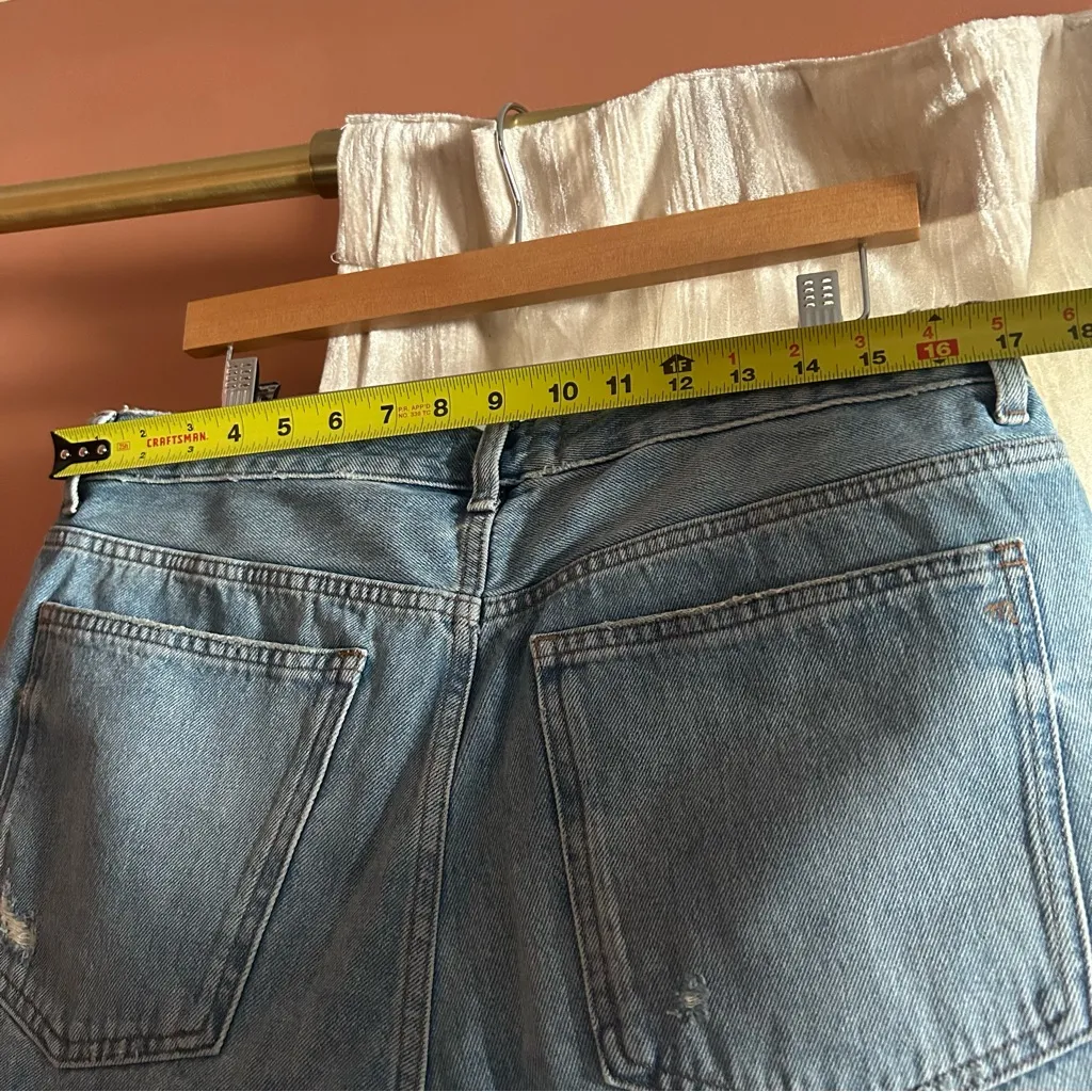 Madewell Curvy Brynn‎ Short Hallstead Wash Cut Off Raw Hem NWT Size 31 (US 12) - Image 8