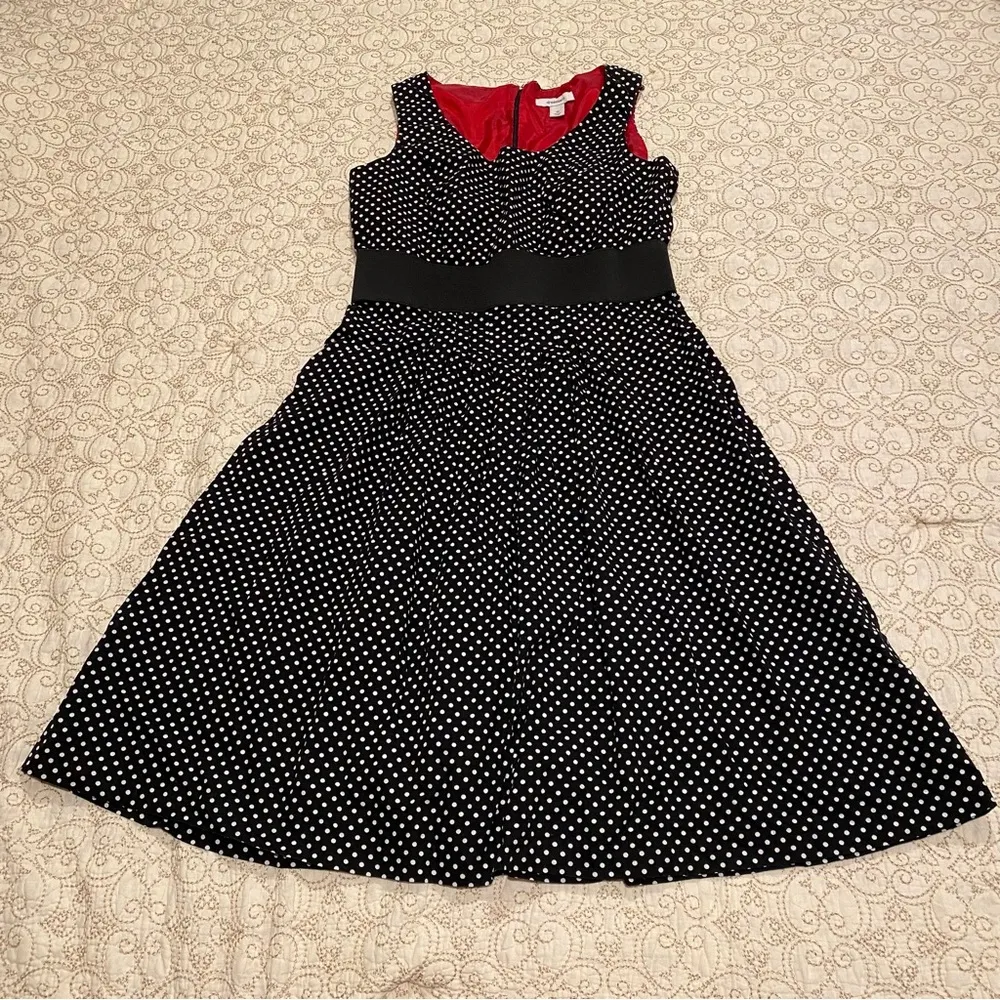 Dressbarn Women’s Black and White Polka Dot A - Image 4