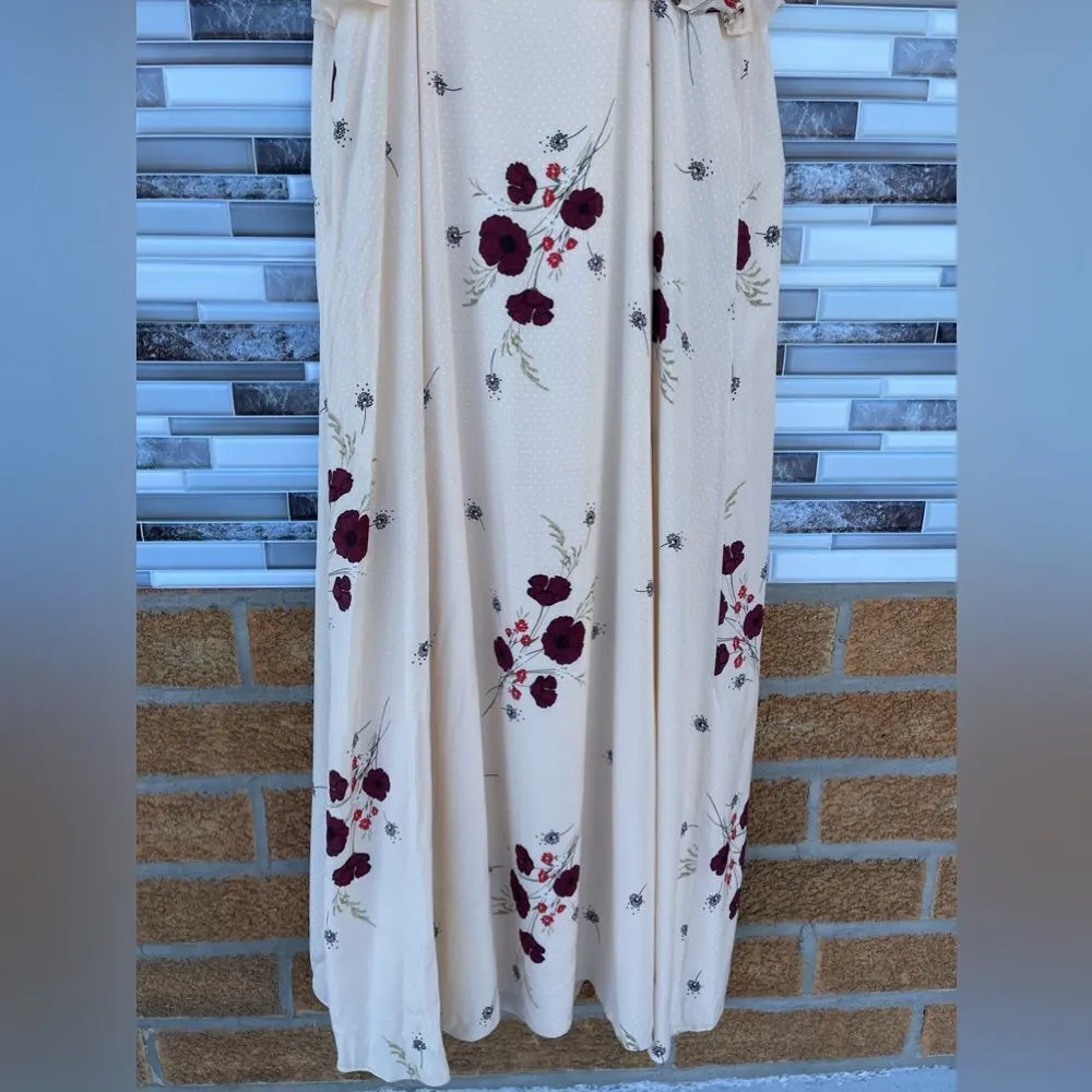 JOIE CASSIEL RUFFLED FLORAL MAXI DRESS SIZE 10 - Image 11