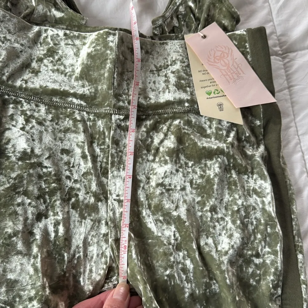 We are HAH Sage My Name Velvet Stirrup Pants Leggings Women Size M - Image 2