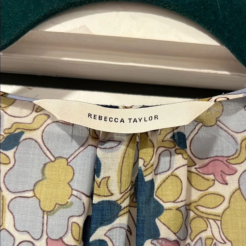 Rebecca‎ Taylor Cream Bishop Sleeve Blouse small full camisole included small - Image 5