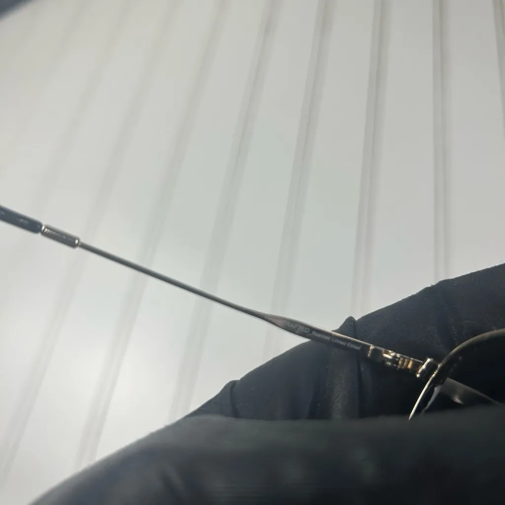 The Patriot Sunglasses Unisex Silver Metal Frame Blue Gradient Lenses - Image 7