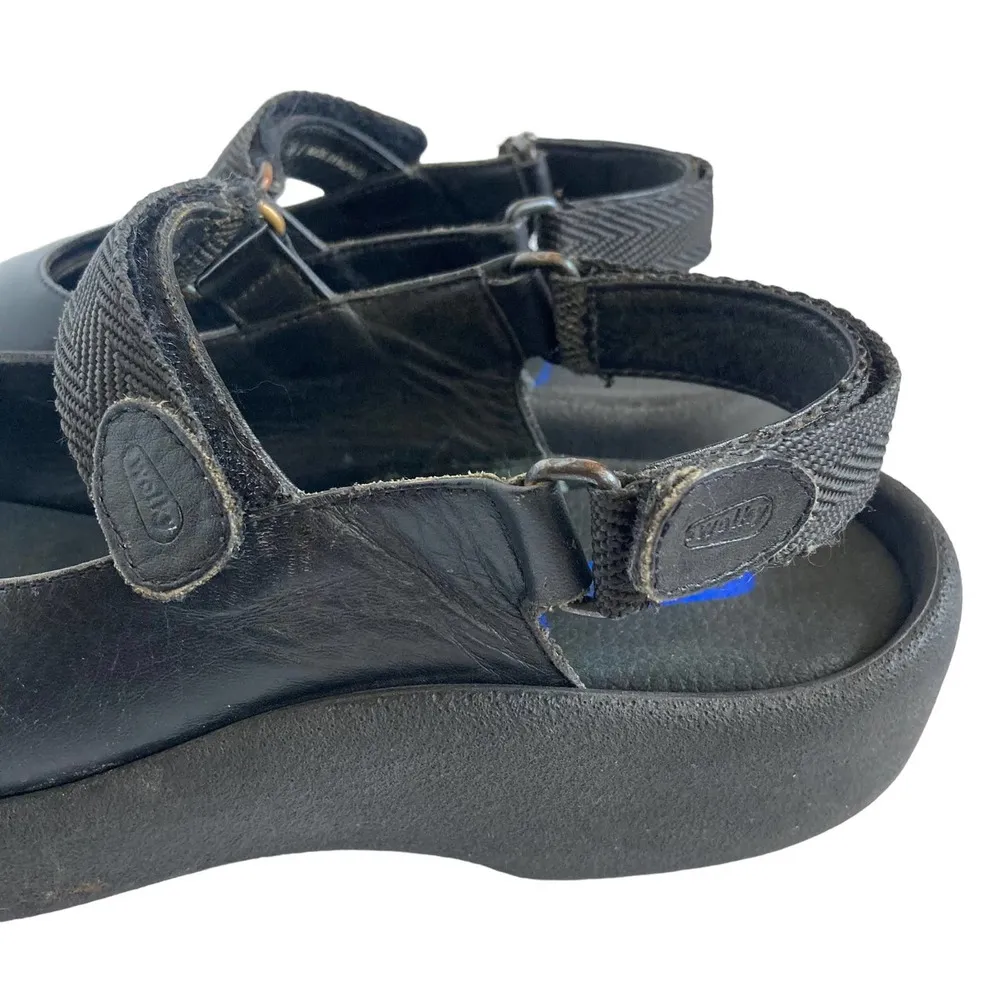 Wolky Women's Black Leather Jewel Sport Sandals 3204 Size 41 - Image 5