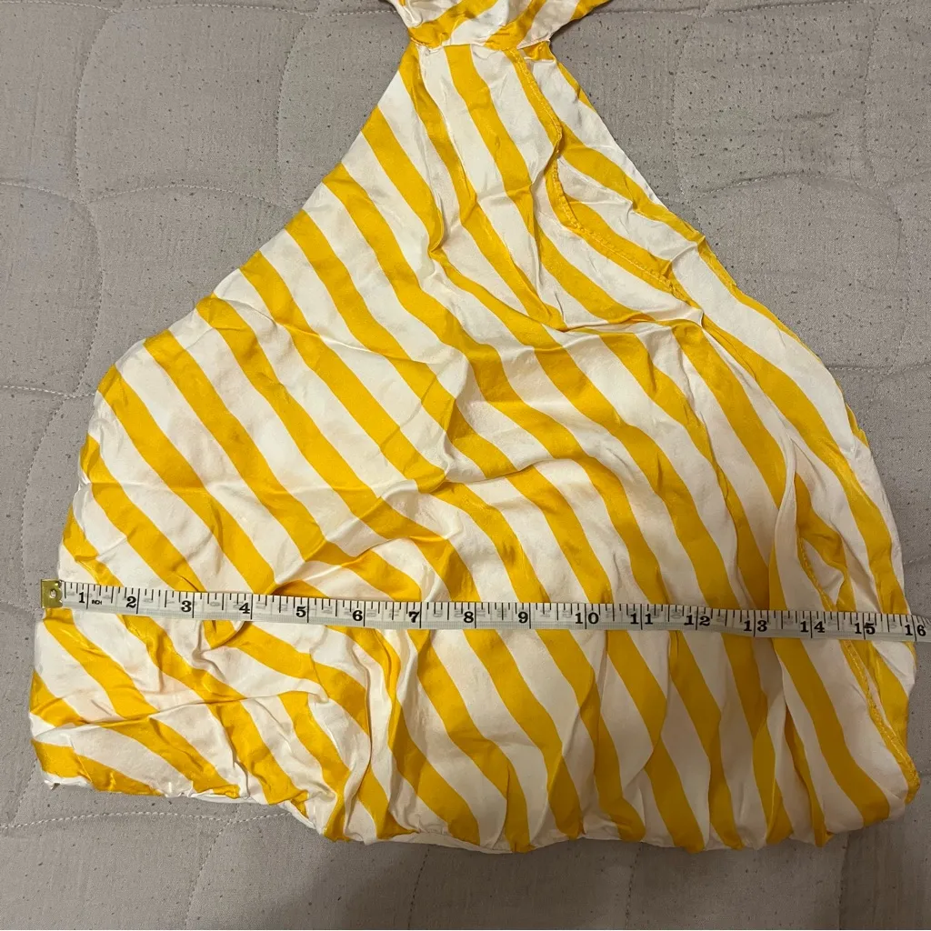 Anthropologie Maeve Yellow Halter Scarf Bubble-Hem Tank - Image 4