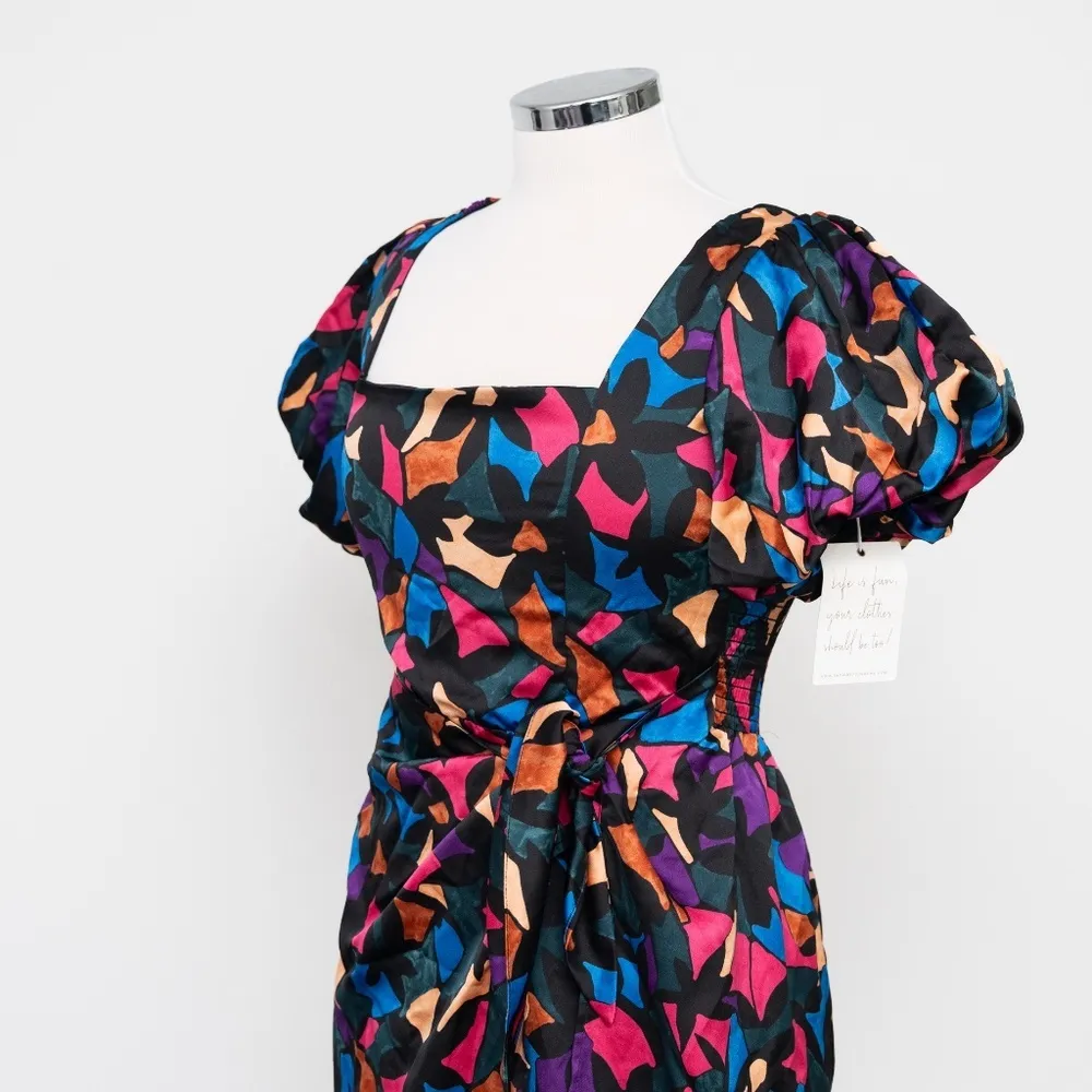 Show Me Your Mumu Danielle Multicolor Satin Mini Dress - Image 10