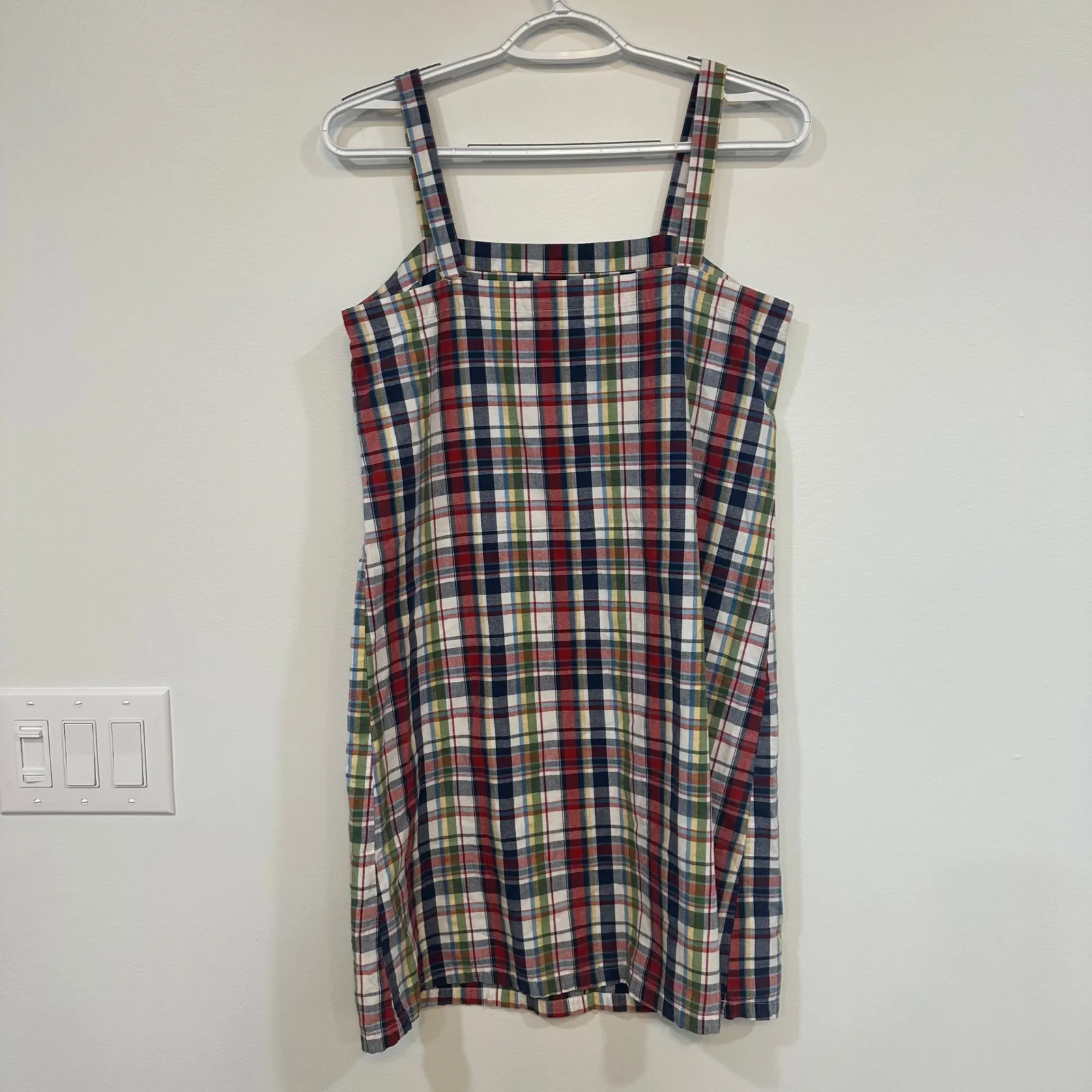 Abercrombie Fitch Womens Vintage Dress Small Cotton Plaid Mini Picnic Y2K 90s - Image 5