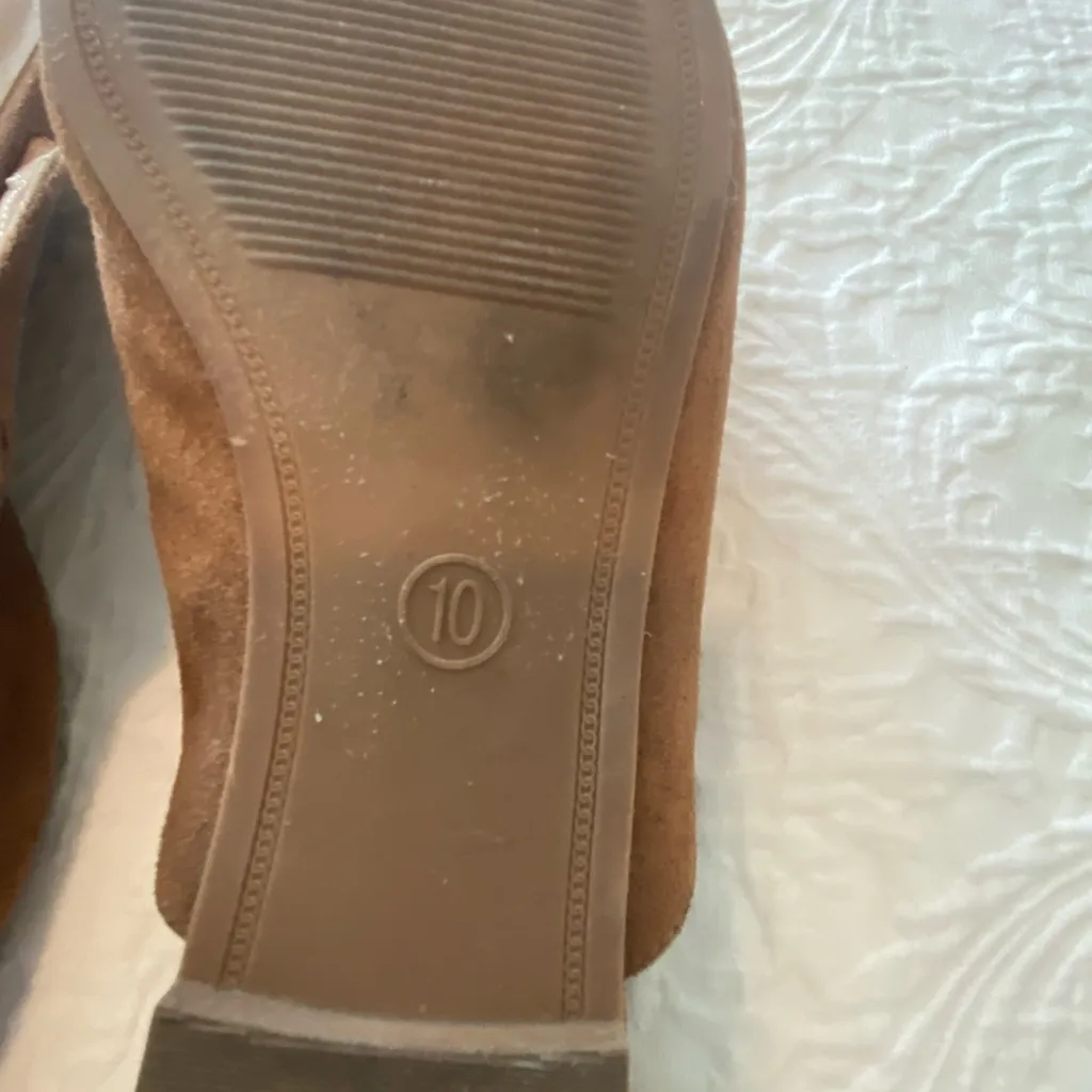 A New Day Brown Suede Chain Mule Loafers | Size 10 - Image 5