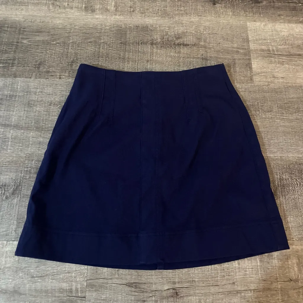 SPANX Stretch Twill Mini Skirt in Lapis Blue - Image 4