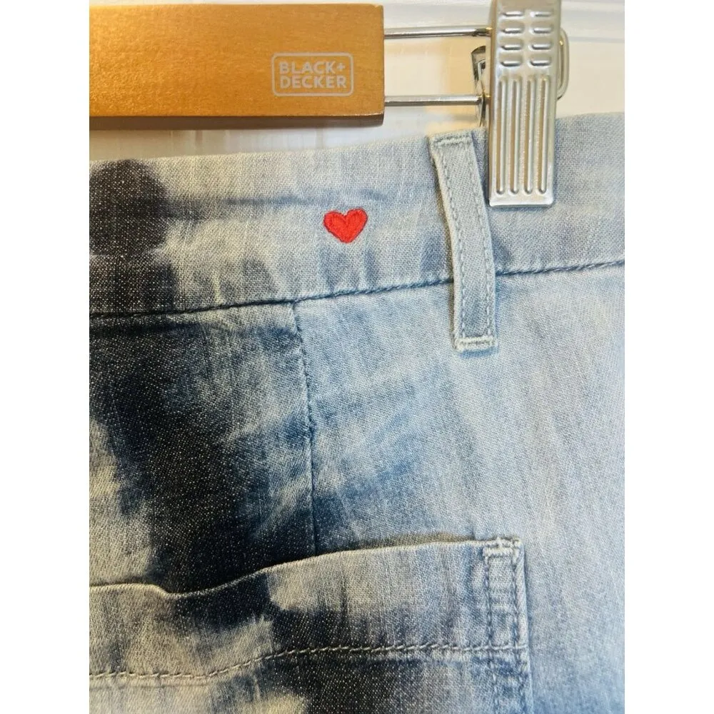 Sundry Revolve Tie Dye Jean Joggers Size 24 Cotton Lightweight Ankle Zip NWOT - Image 6
