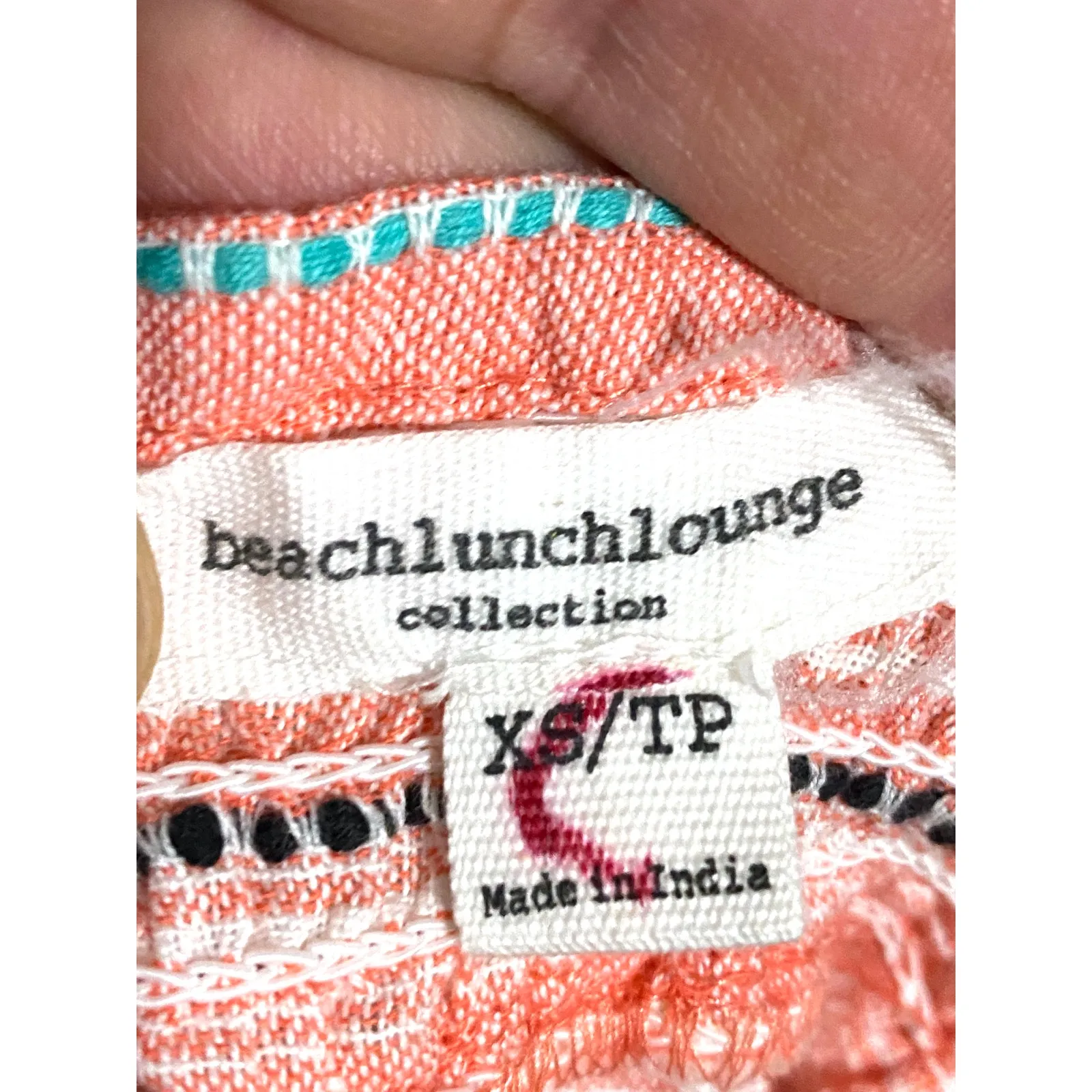 BeachLunchLounge XS Boho Beachy Coastal Vacation Striped Casual Flowy Textured - Image 5