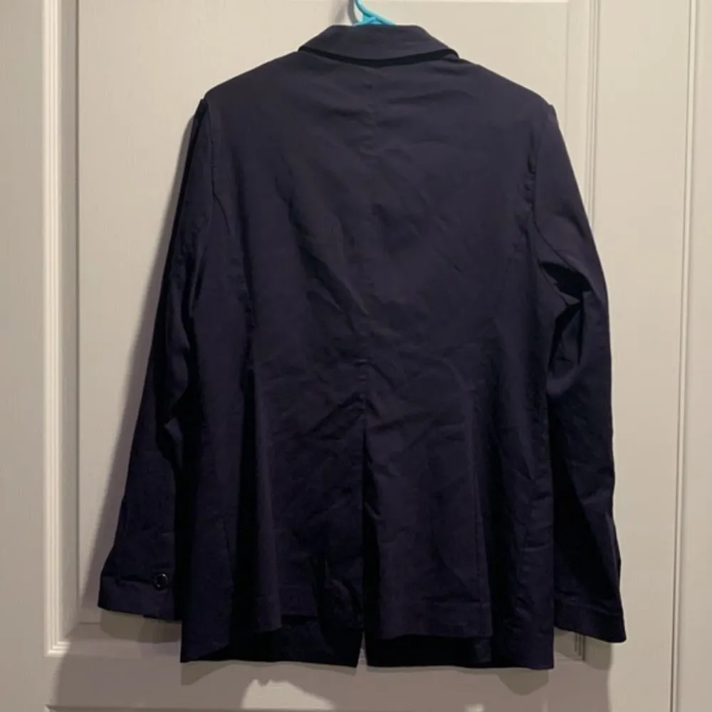 Lane Bryant The Bryant Navy Blue One Button Blazer Jacket Size 14 EUC #3551 - Image 4