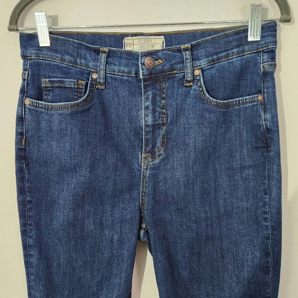 Free People Distressed Skinny Jeans Size 29 Free People High Rise Jeans - Image 2