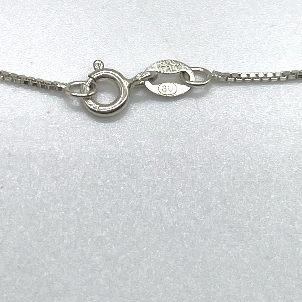 Italy 925 Sterling silver with Turquoise Heart Pendant Necklace Signed Italy SU - Image 2