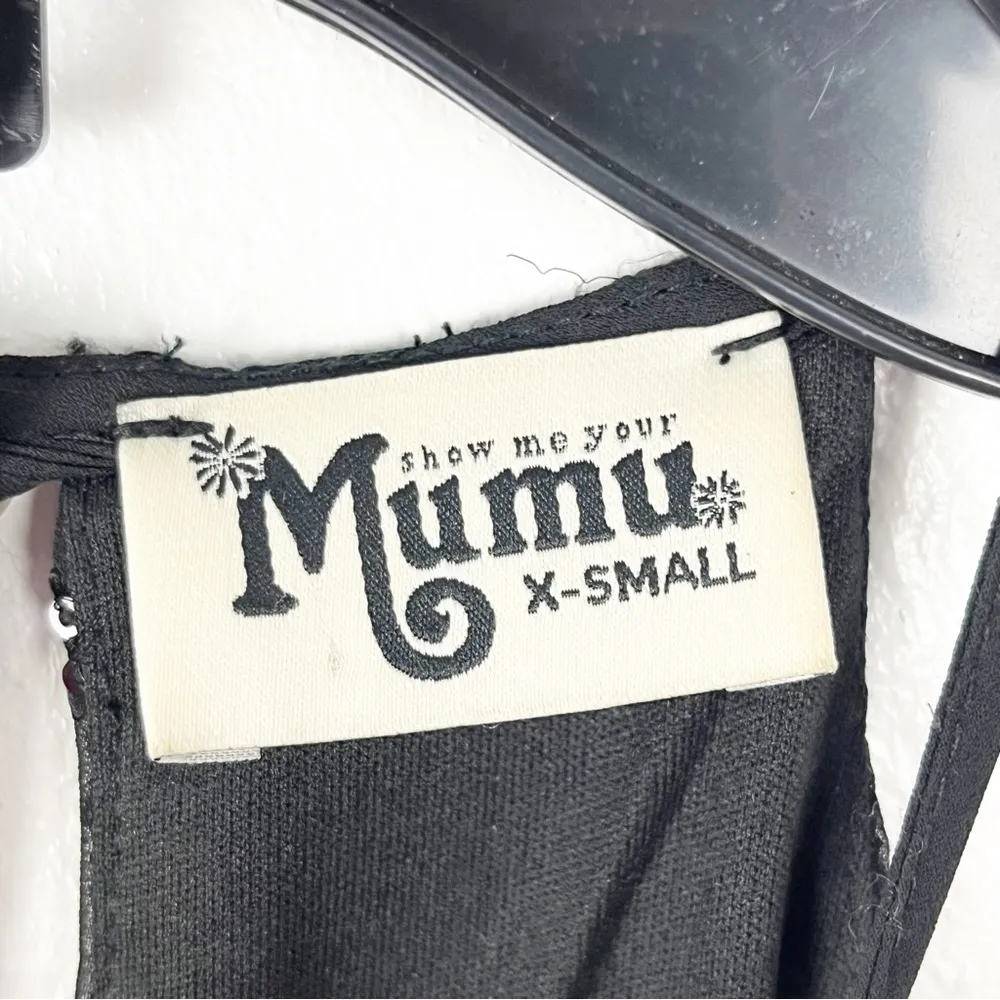 SHOW ME YOUR MUMU Gomez Black Sequin Halter Top Back Zipper Mini Dress, Size XS - Image 3