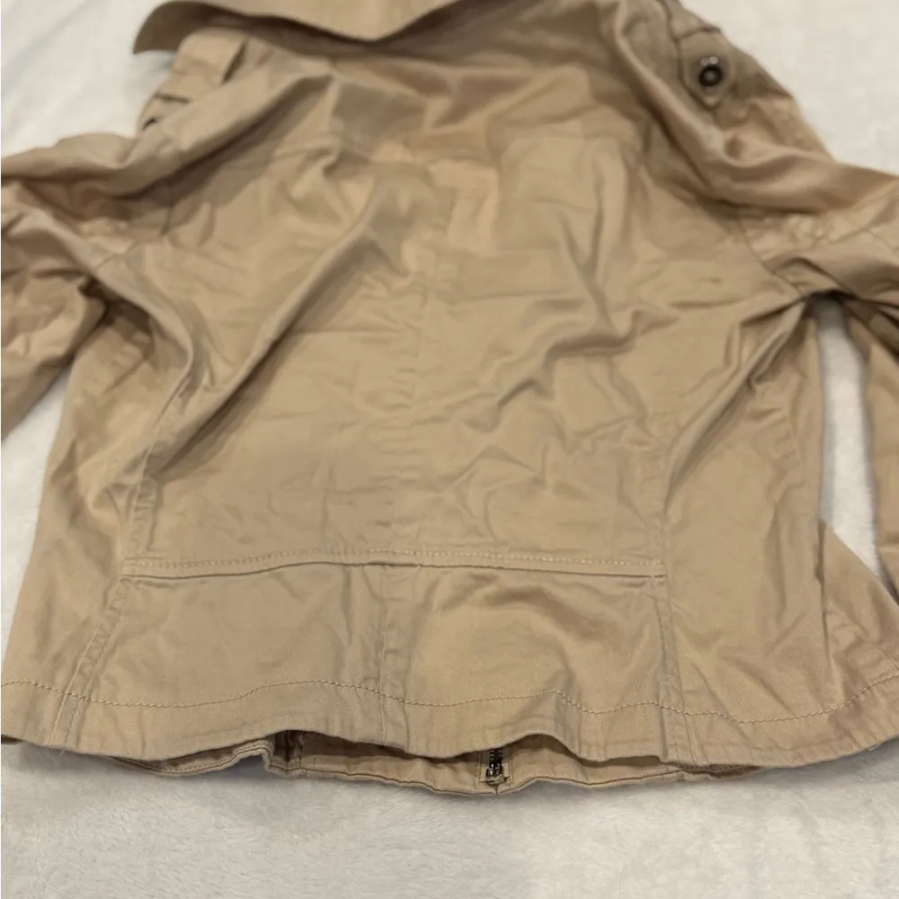 White House Black Market Tan Trench Coat Double-Breasted - Image 5