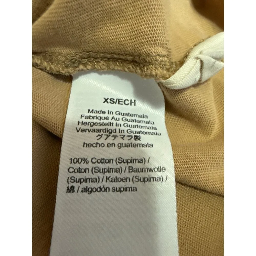 Madewell Tan Khaki Short Sleeve Crew Neck Casual Basic T Shirt Tee Top Size XS - Image 4