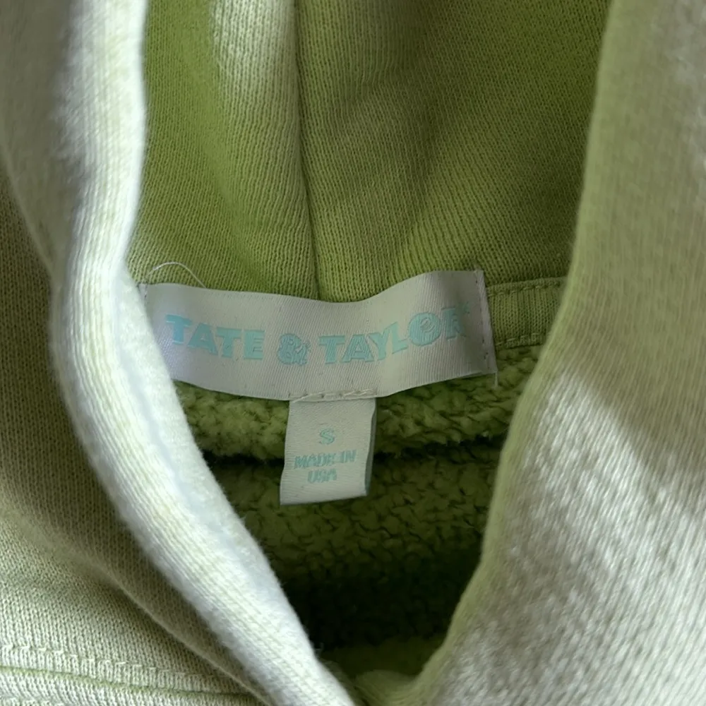 Tate and Taylor f#ck cancer hoodie Green - Image 4