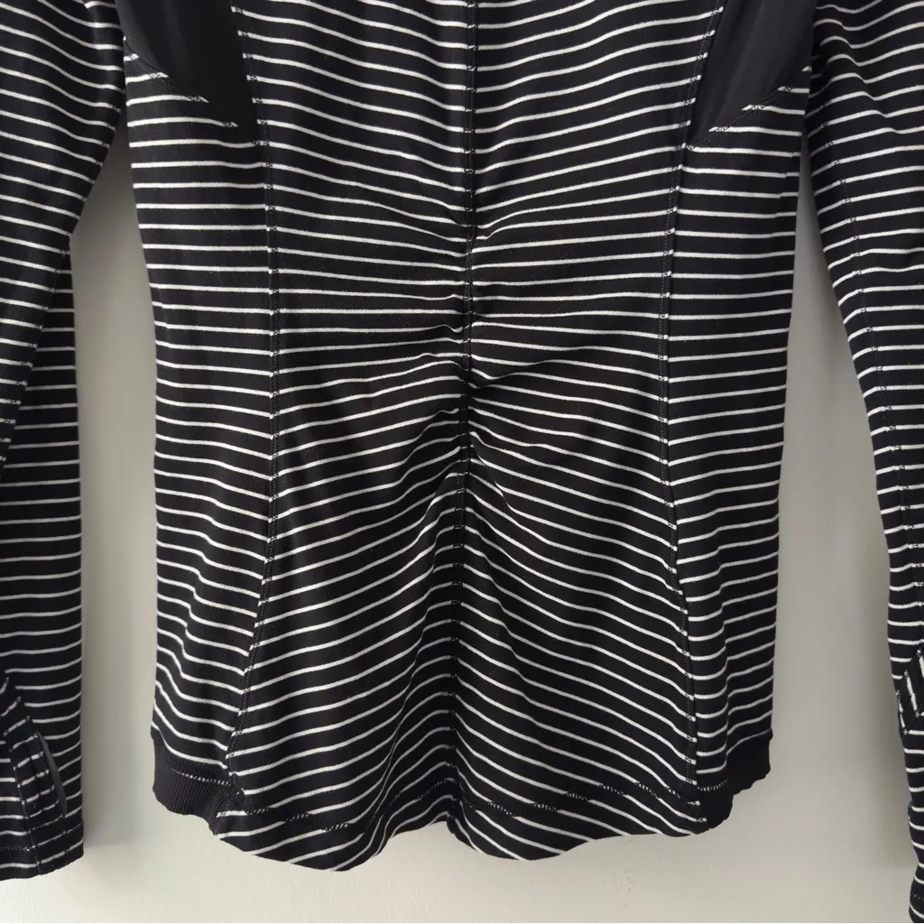Lululemon Base Runner Long Sleeve Parallel Stripe Black White/Black Striped Top - Image 10