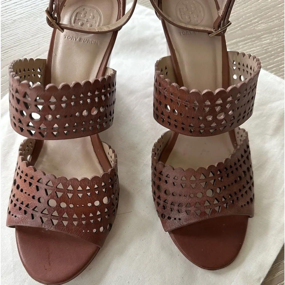 Tory Burch Perforated Gladiator 85mm Wedge - Image 8