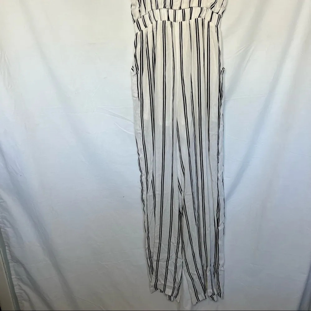 NWT Rosie Harlow striped wide leg  jumpsuit sleeveless white black small - Image 8