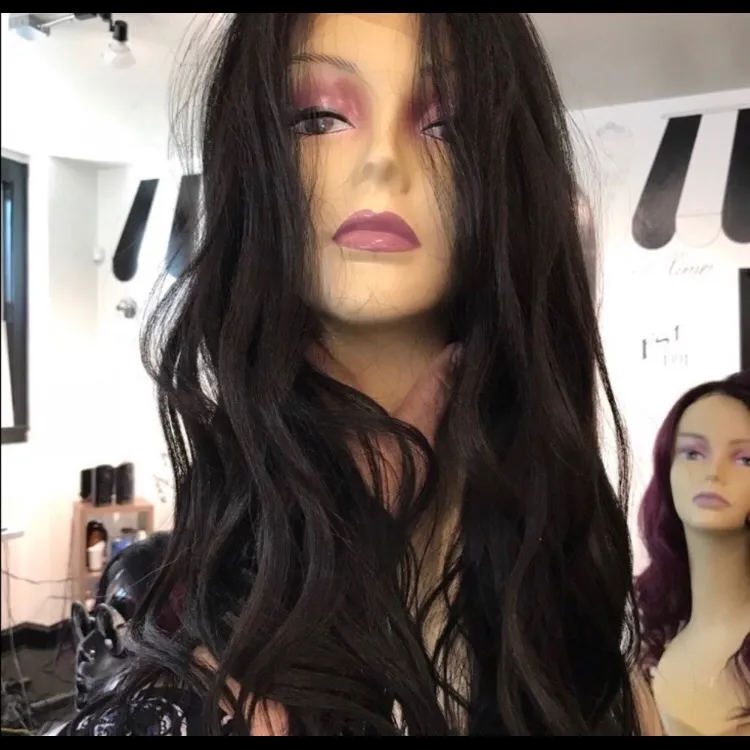 Long black wavy 13x6 Freepart human hair Blende - Image 6