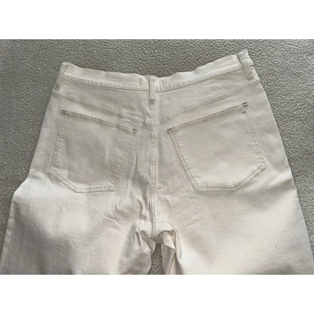 Madewell The '90s Straight Leg Jean in Vintage Canvas Ivory Size 33T - Image 8