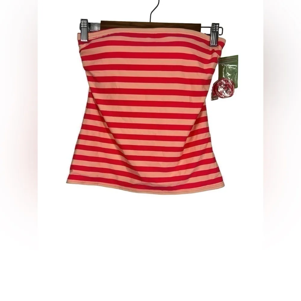 NWT Kate Spade Georgica Beach Stripes Bandeau Tankini Top Size XS - Image 3