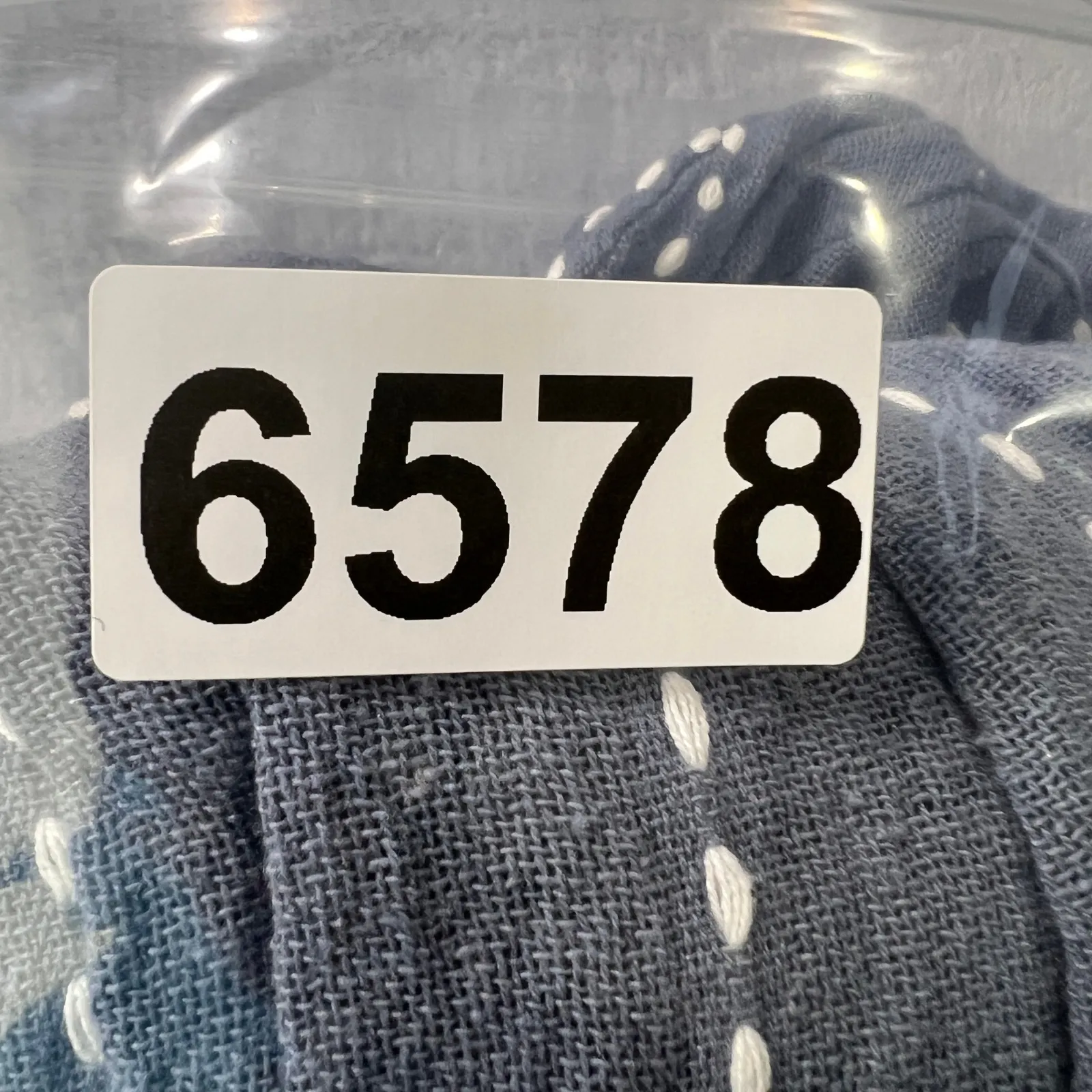 World Market Mira Blue & White Dash Stripe Kaftan DressButterfly Sleeve Smocked Size undefined - Image 10