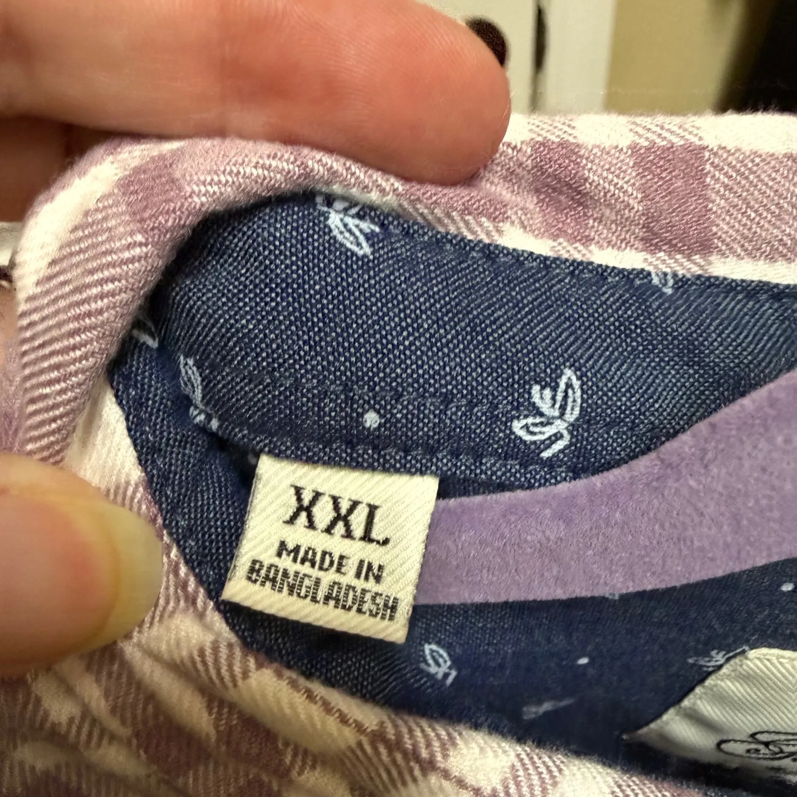 Jachs Girlfriend Plaid Snap Front Shirt Women's XXL Purple White Flannel Shacket - Image 6