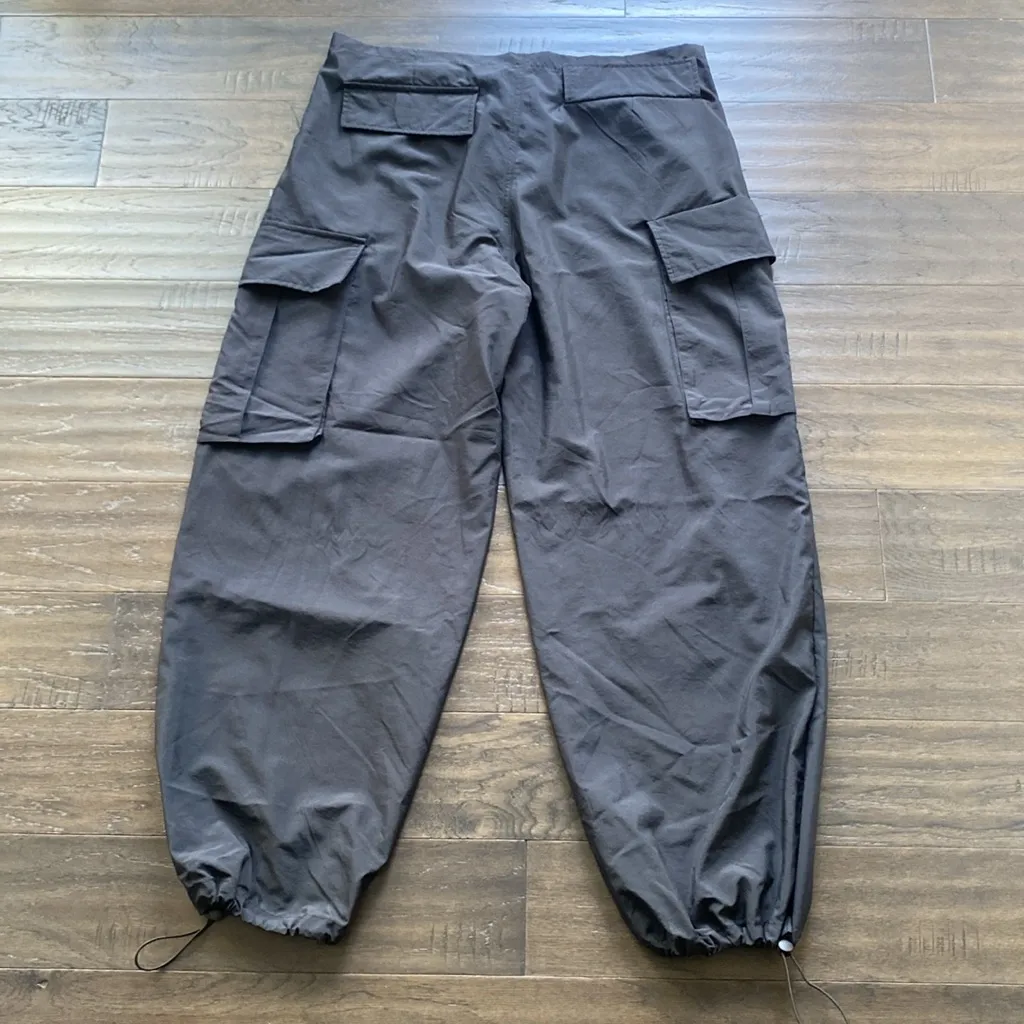 Cargo Parachute Pants Womens Sz XL Black Lightweight Streetwear - Image 5
