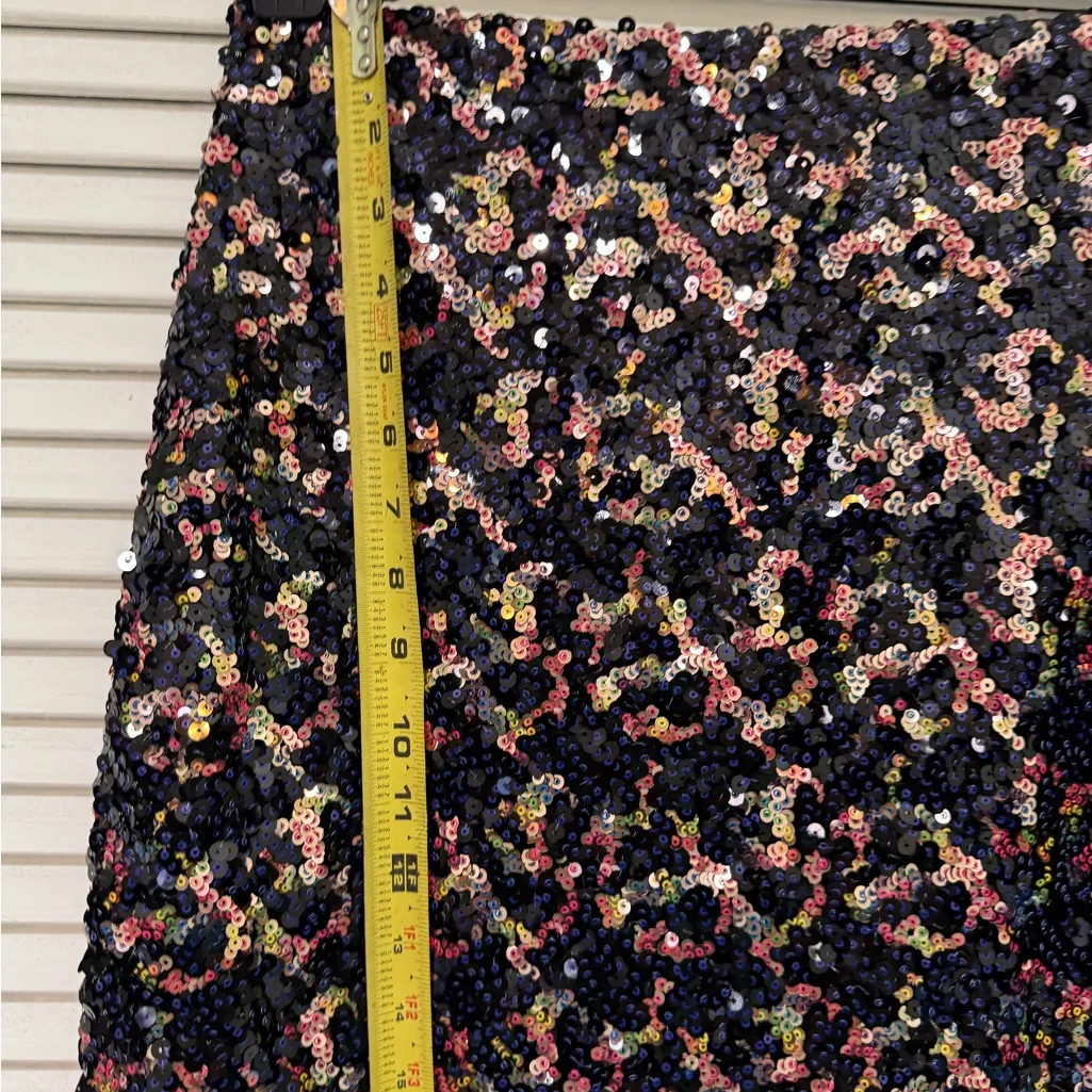 Urban Outfitters Sequin Mini Skirt - Black and Pink - Image 4