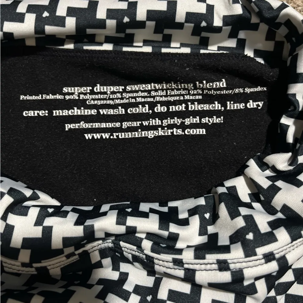 Runningskirts brand Skirted cold weather leggings fleece lined Sz L houndstooth Black Size L - Image 6