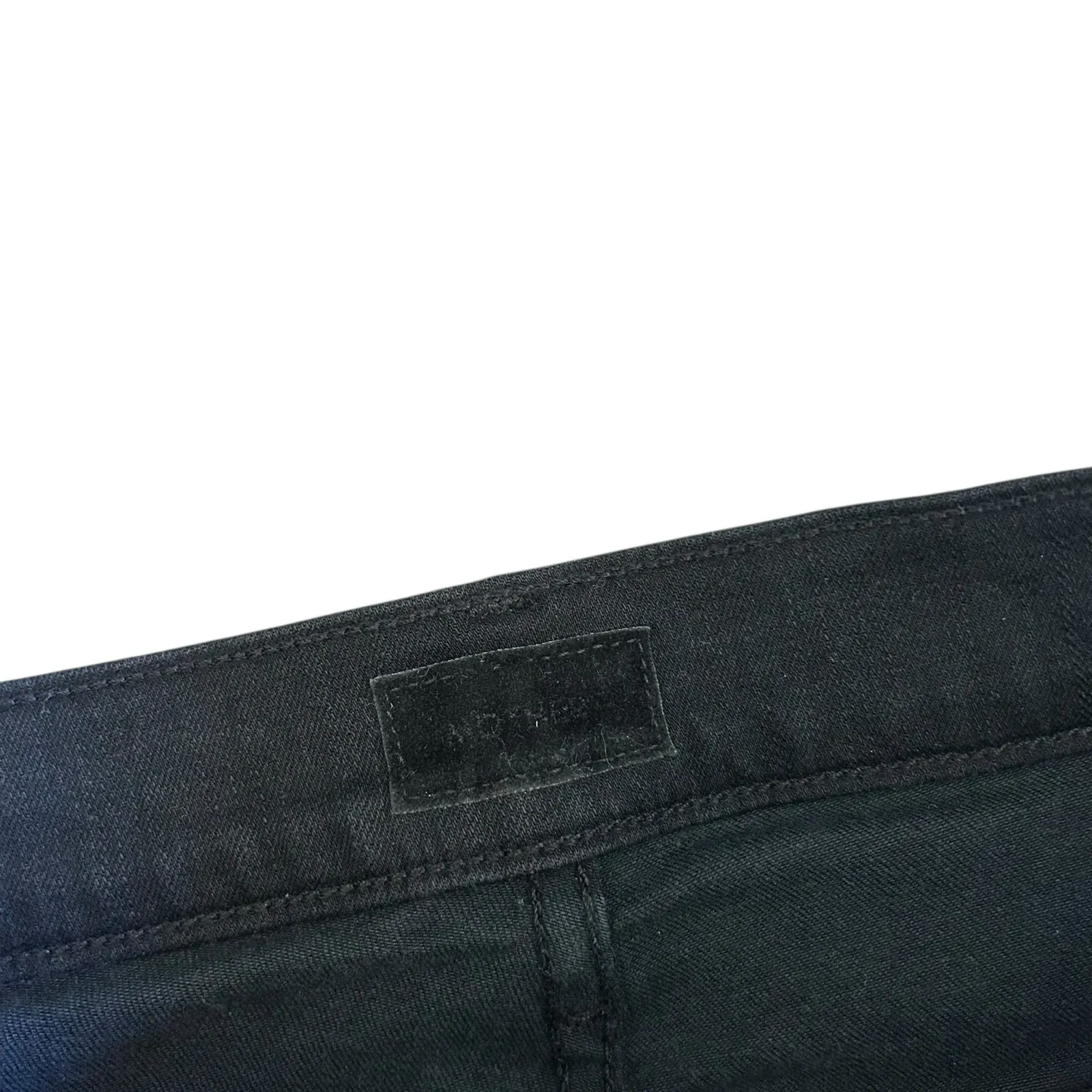 MOTHER Black The Insider Crop Step Fray Jeans Sz 27 Blue - Image 2