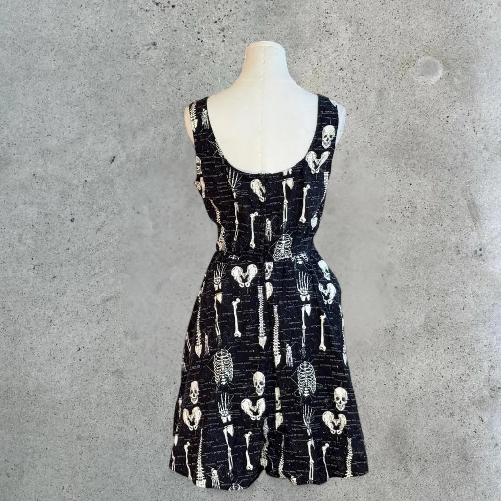 2000s skeleton print dress - Image 4
