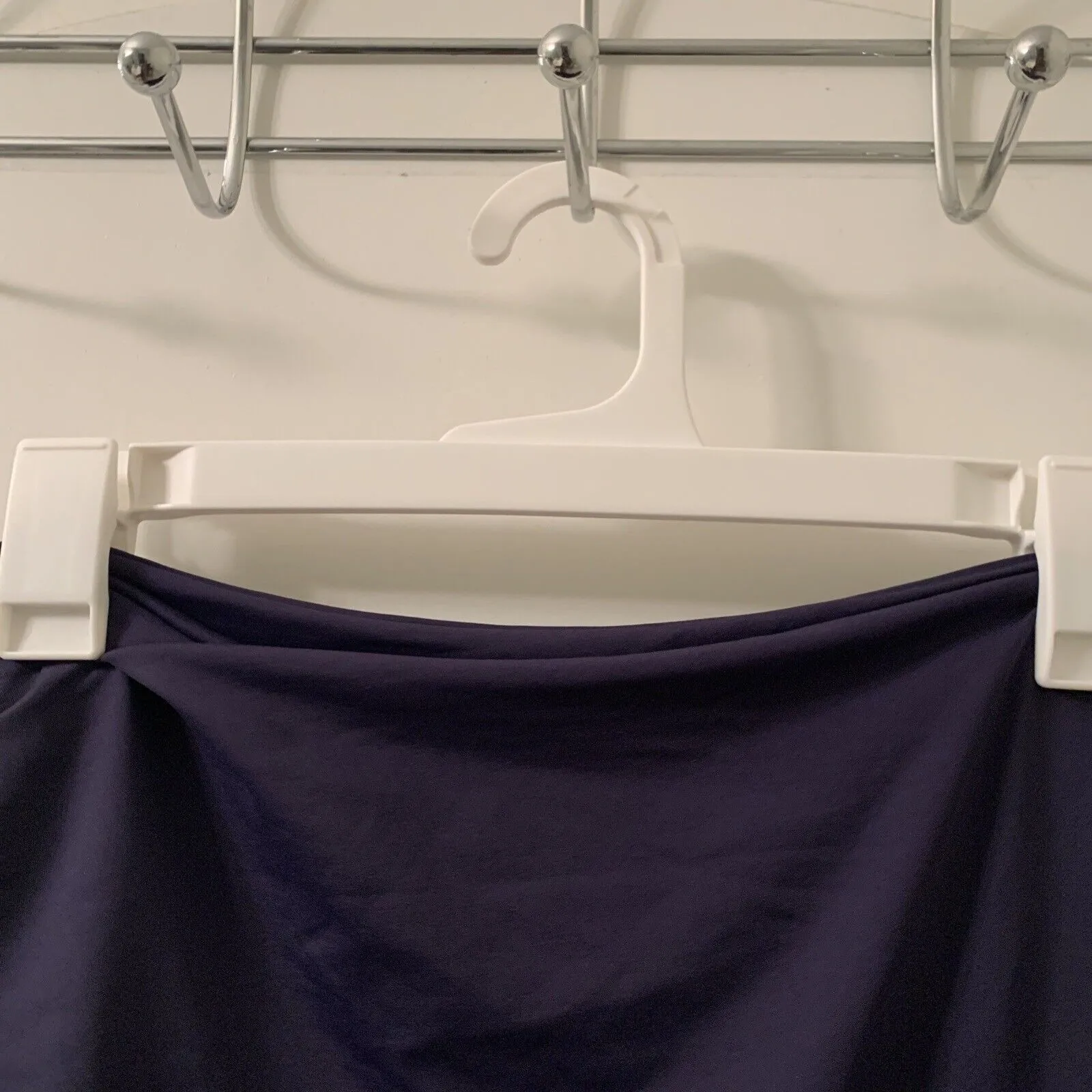 ANNE COLE Convertible High Waist Bikini Bottom Swimwear Navy Blue Womens Large - Image 15