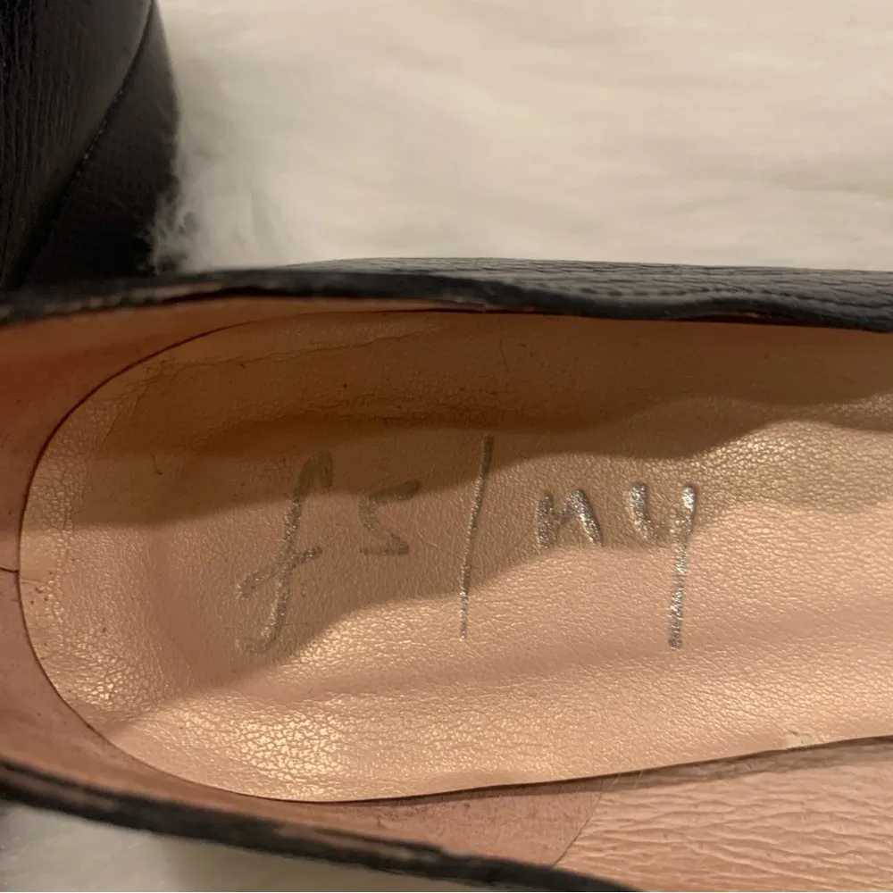 French Sole FS/NY Woman’s Scalloped Terrazzo 2 Navy Leather Wedge Shoe S… Blue Size 6.5 - Image 13