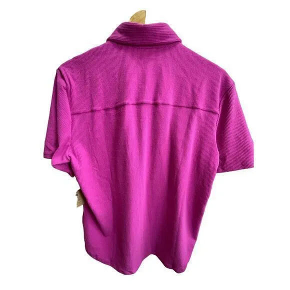 NWT Toast Swim Oversized, Relaxed Short Sleeve Collared Button Up Top‎ Pink - Image 7