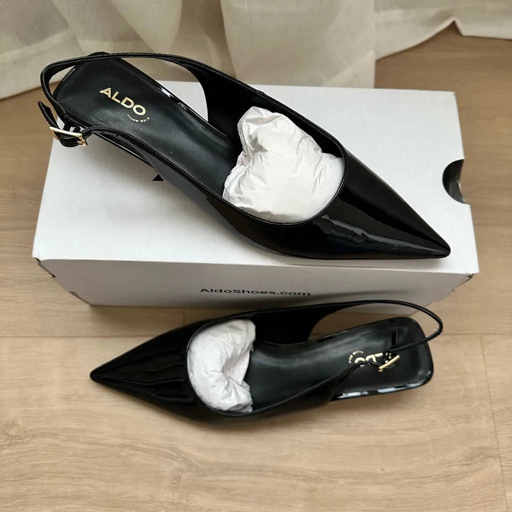 Aldo Lennoxie Black Kitten Heel - Image 3