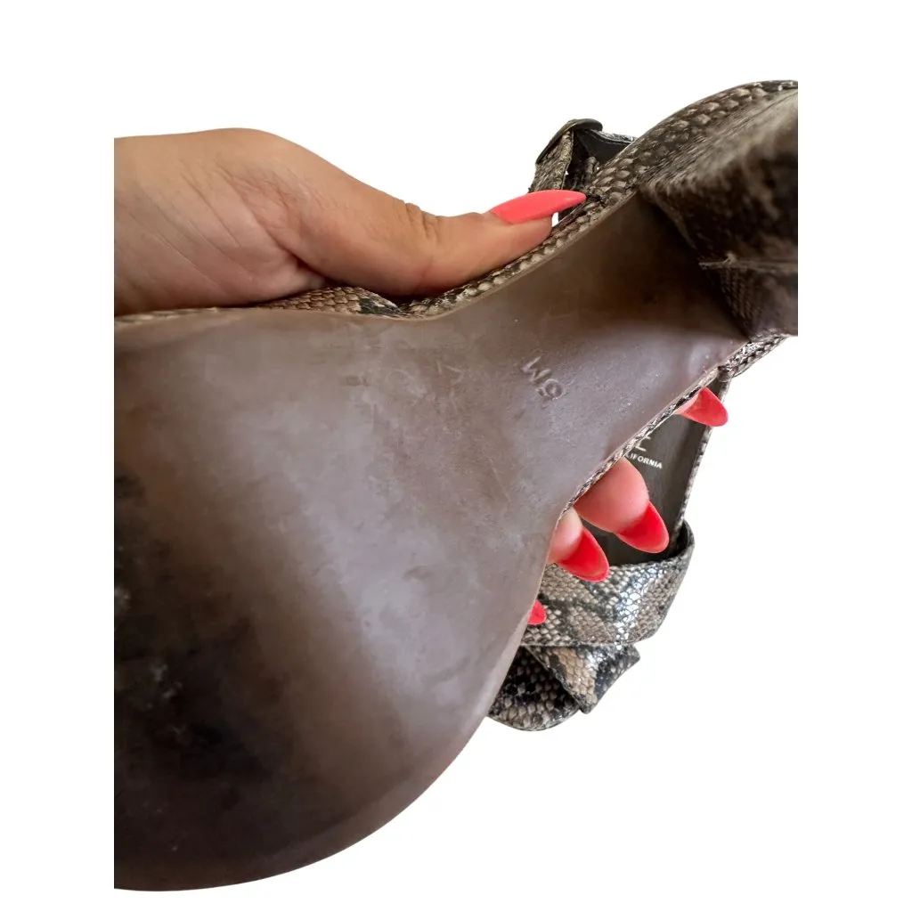 Jeffrey Campbell  Snake Print Leather Platform Heels Sandals Size 5 - Image 10