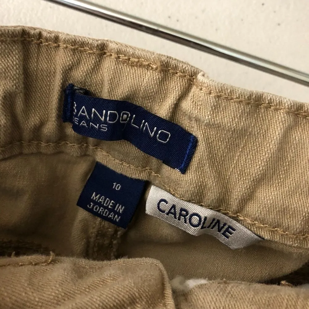 Bandolino Womens Caroline Jeans Straight Leg Elastic Back Beige Stretch 10 - Image 4