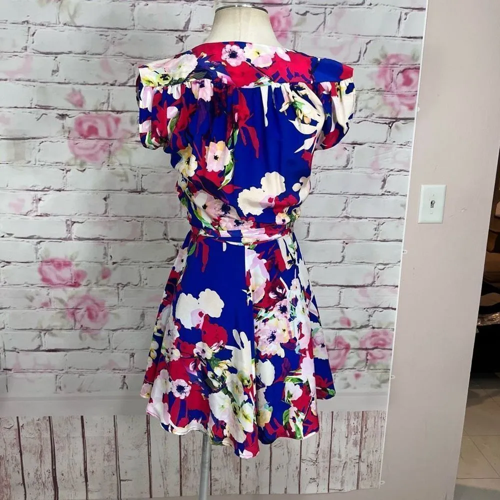 Yumi Kim soho mixer silk dress in vermillion blooms - Image 6